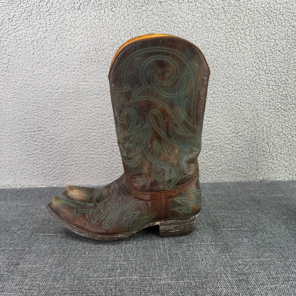 Old Gringo Cowboy Boots Women 10 B Lauren Teal Distressed Leather Western